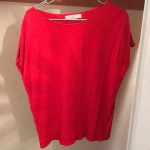 Red Ann Taylor Loft Top